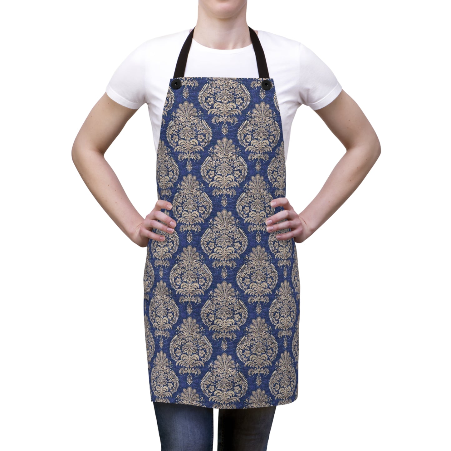 Vintage Damask Artist's Apron