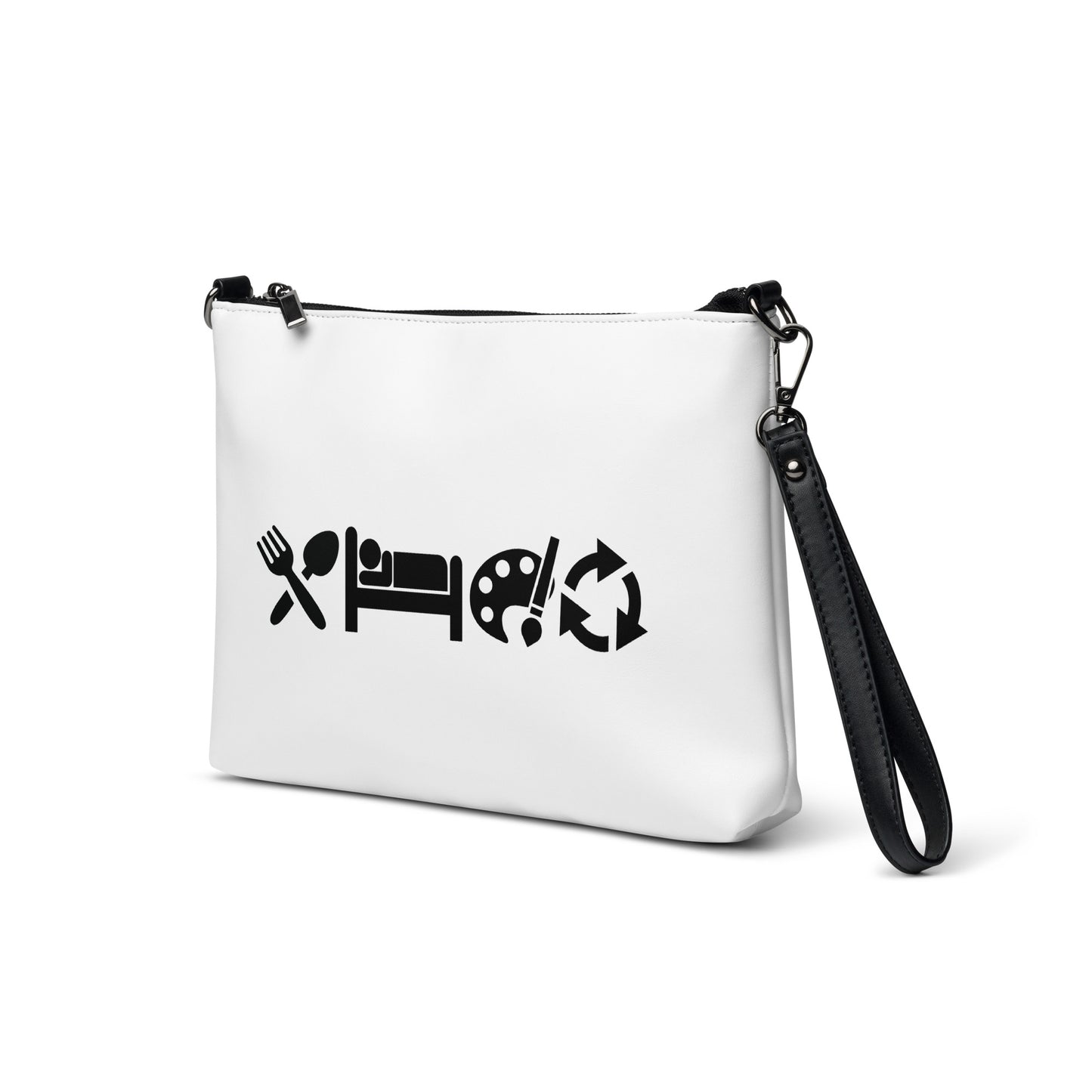 "Eat. Sleep. Paint. Repeat." Artistic Crossbody Bag