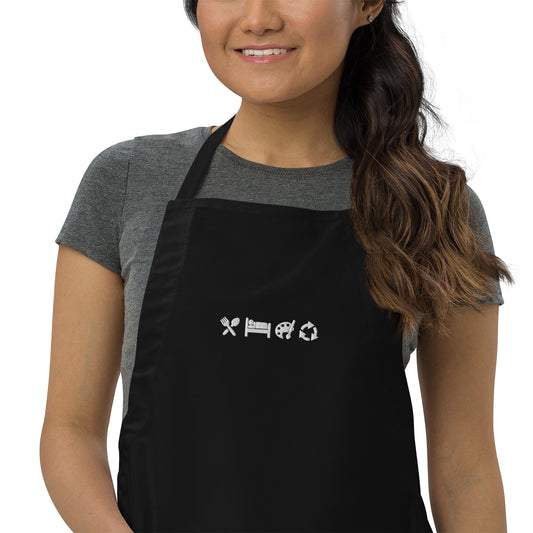 "Eat. Sleep. Paint. Repeat." Embroidered Apron